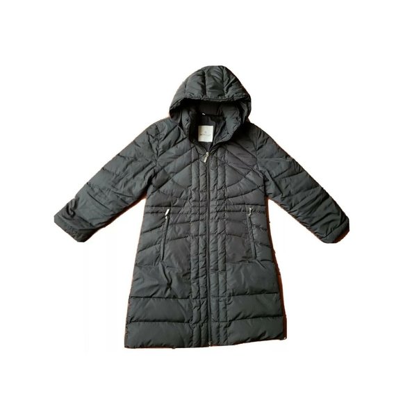 Moncler Womens Jacket Parka Montana Trench Coat Black Size 2 Down Quilted Puffer